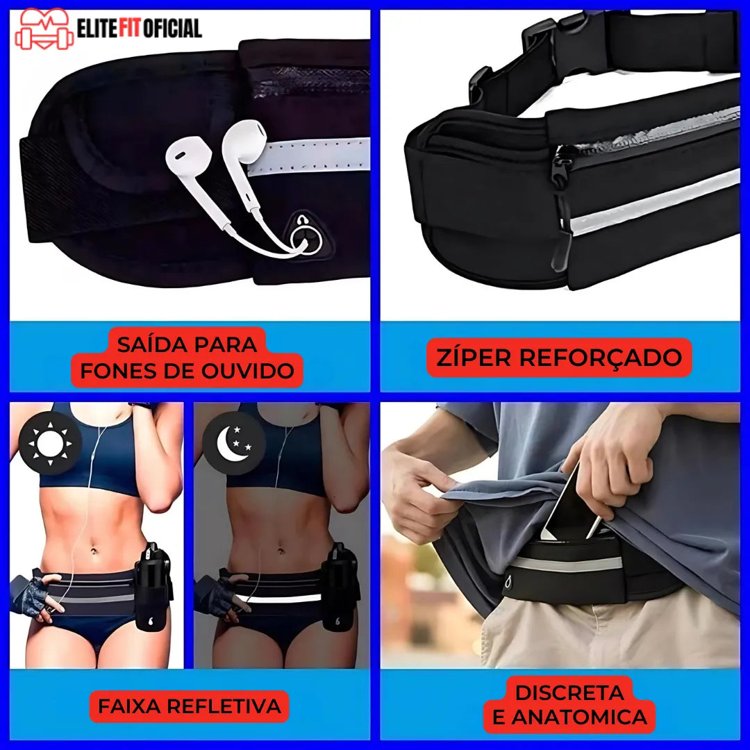 Pochete Impermeável Porta Celular e Garrafa com Visibilidade Noturna - Elite Fit Oficial