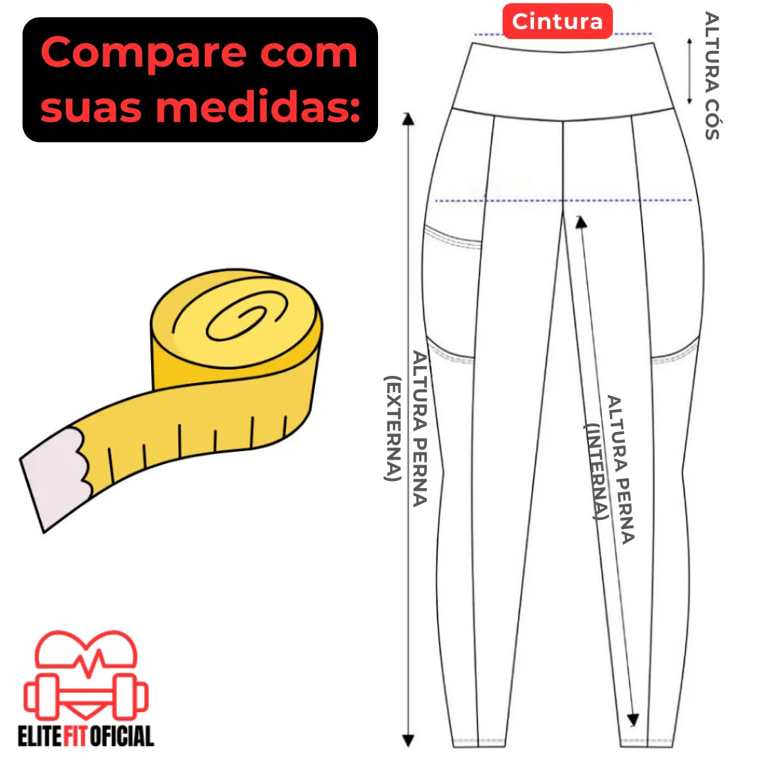 Calça Legging Modeladora Blogueira Plus Size - Elite Fit Oficial