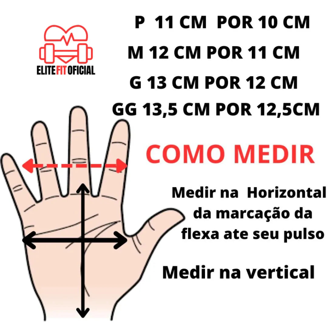 Luvas de Academia para Musculação e Crossfit - Elite Fit Oficial