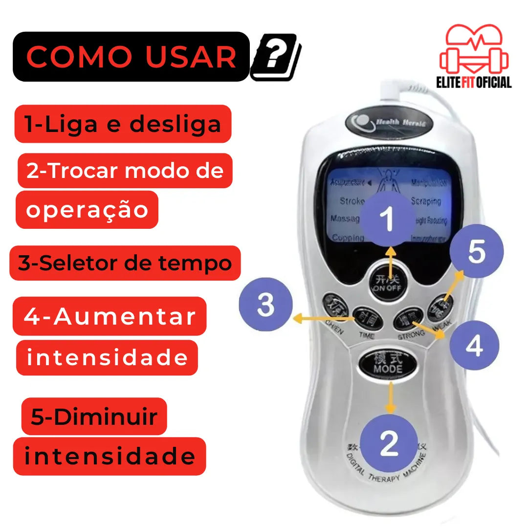 Massageador Elétrico Terapia Digital Acupuntura - Elite Fit Oficial