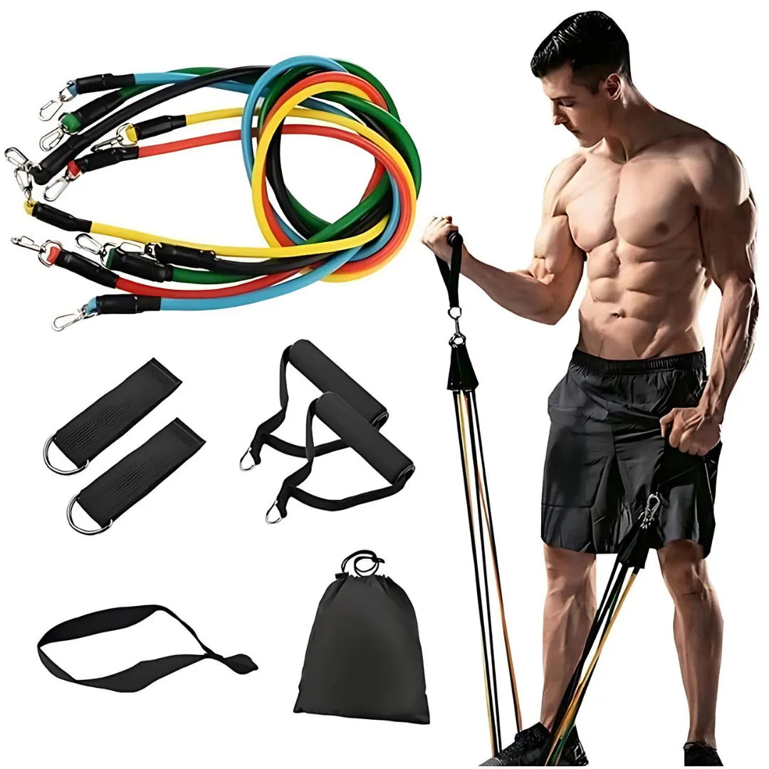 Kit de Elástico de Resistência Treino Livre - Elite Fit Oficial