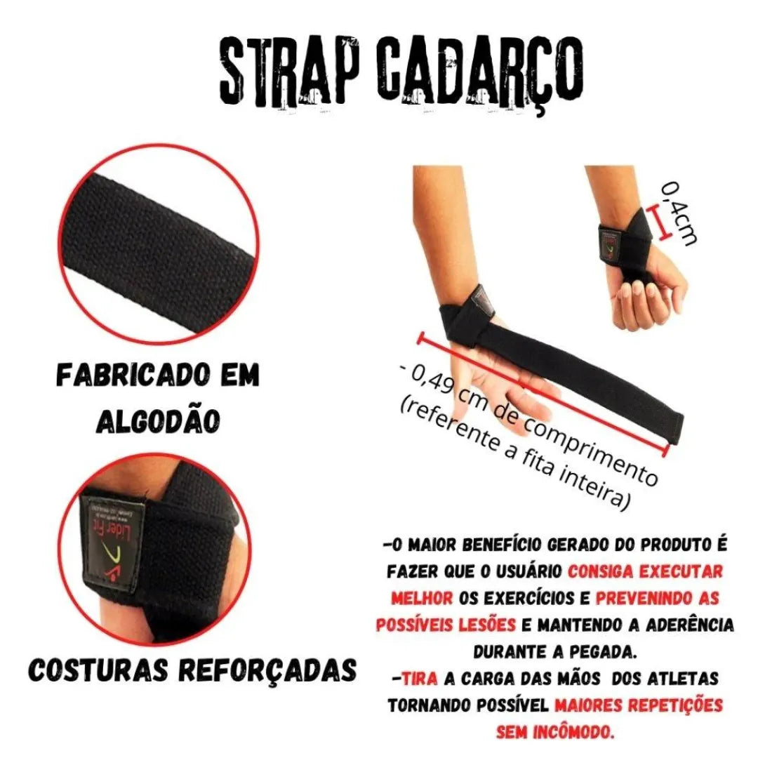 Kit Cinto de Musculação para Agachamento + Tala Strap - Elite Fit Oficial