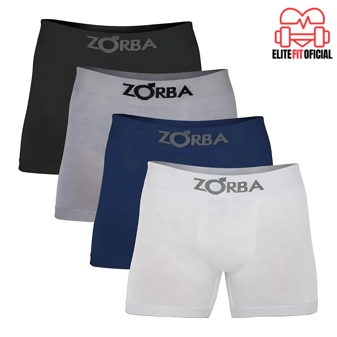 Kit 4 Cuecas Boxer Premium sem Costura Algodão - Elite Fit Oficial