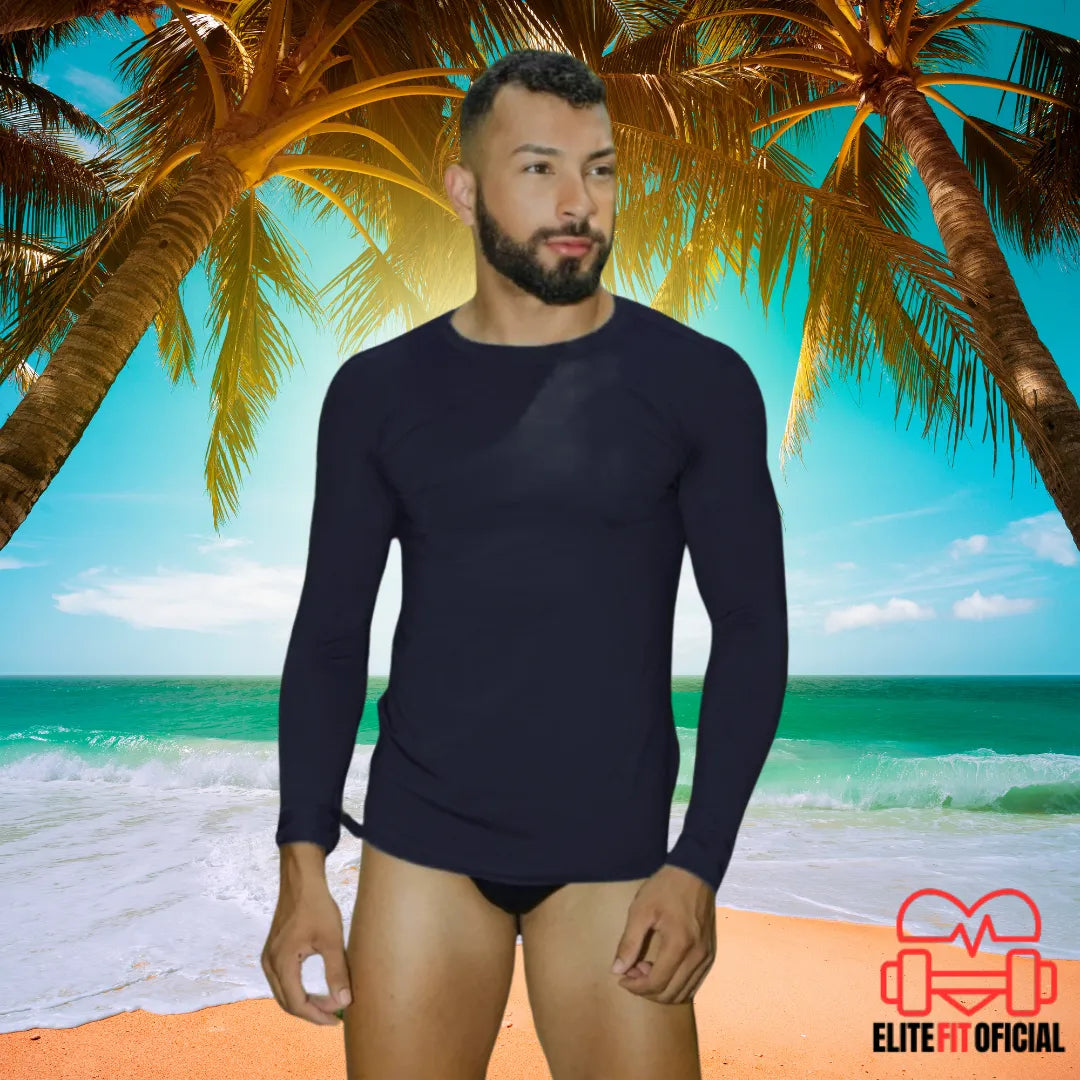 Camisa Masculina Malha Fria Segunda Pele com Proteção Solar  - Elite Fit Oficial