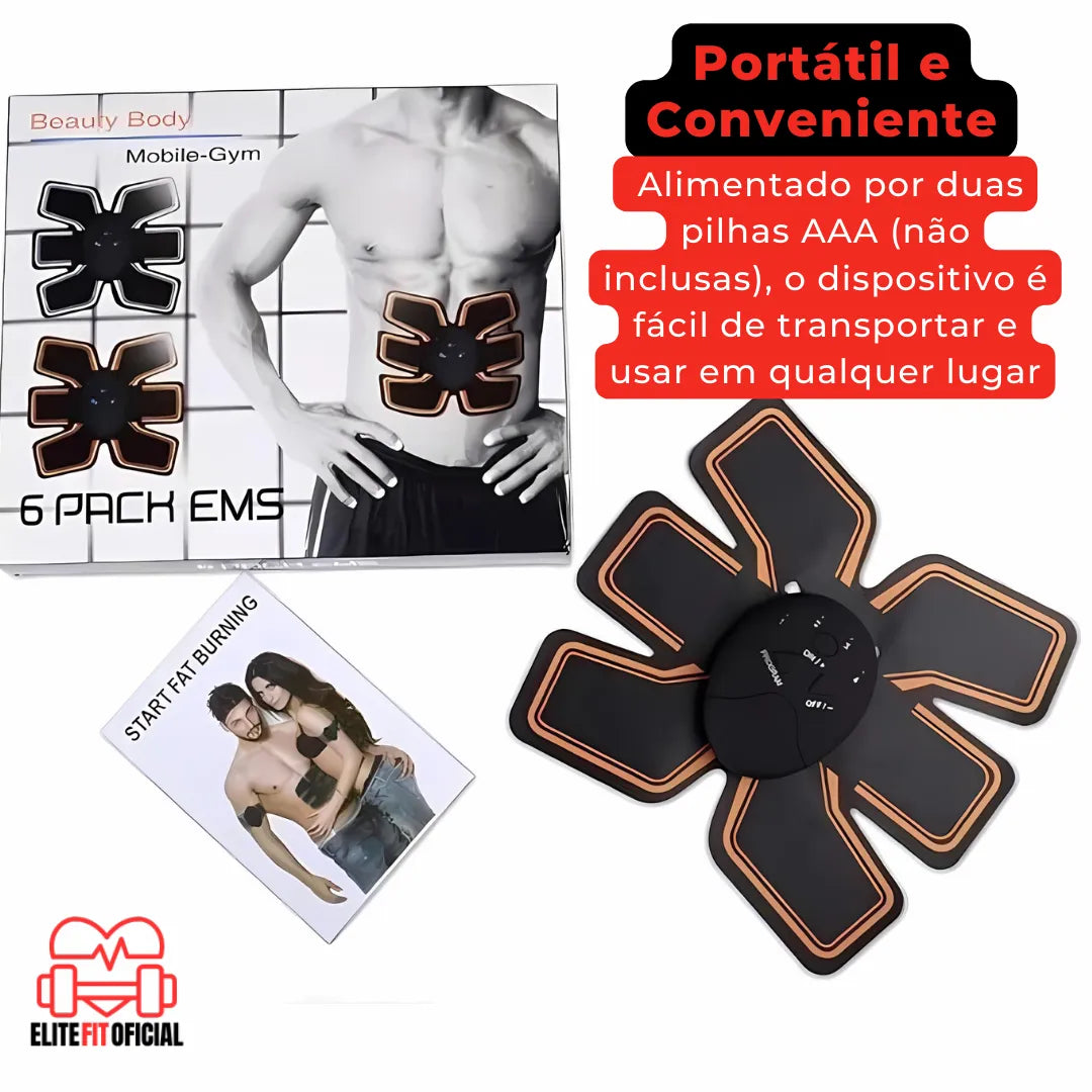 Compre 1 Leve 2 Estimulador Abdominal Queima Gordura com Tecnologia EMS - Elite Fit Oficial