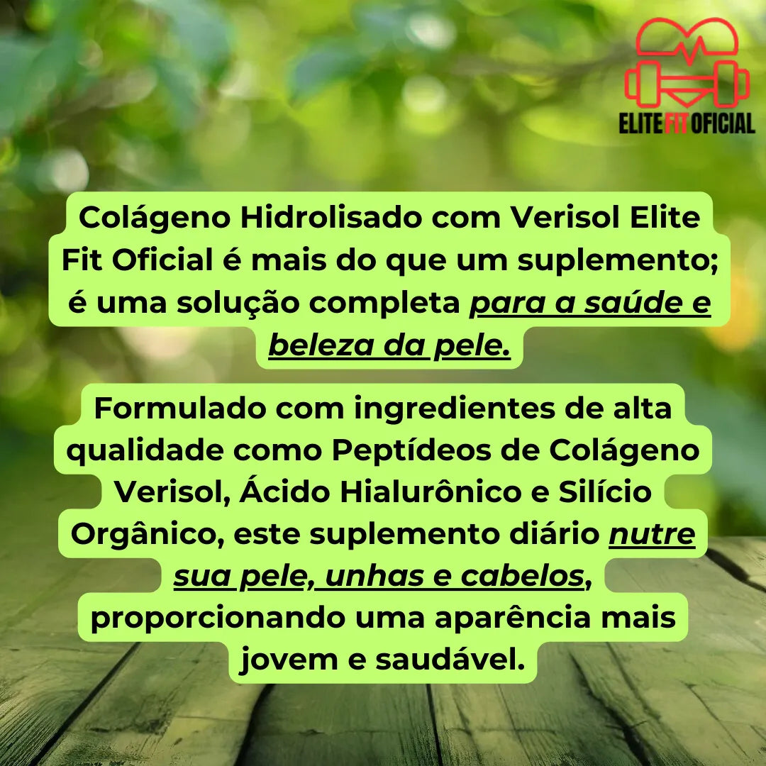 Colágeno Verisol com Ácido Hialurônico 200g - Elite Fit Oficial