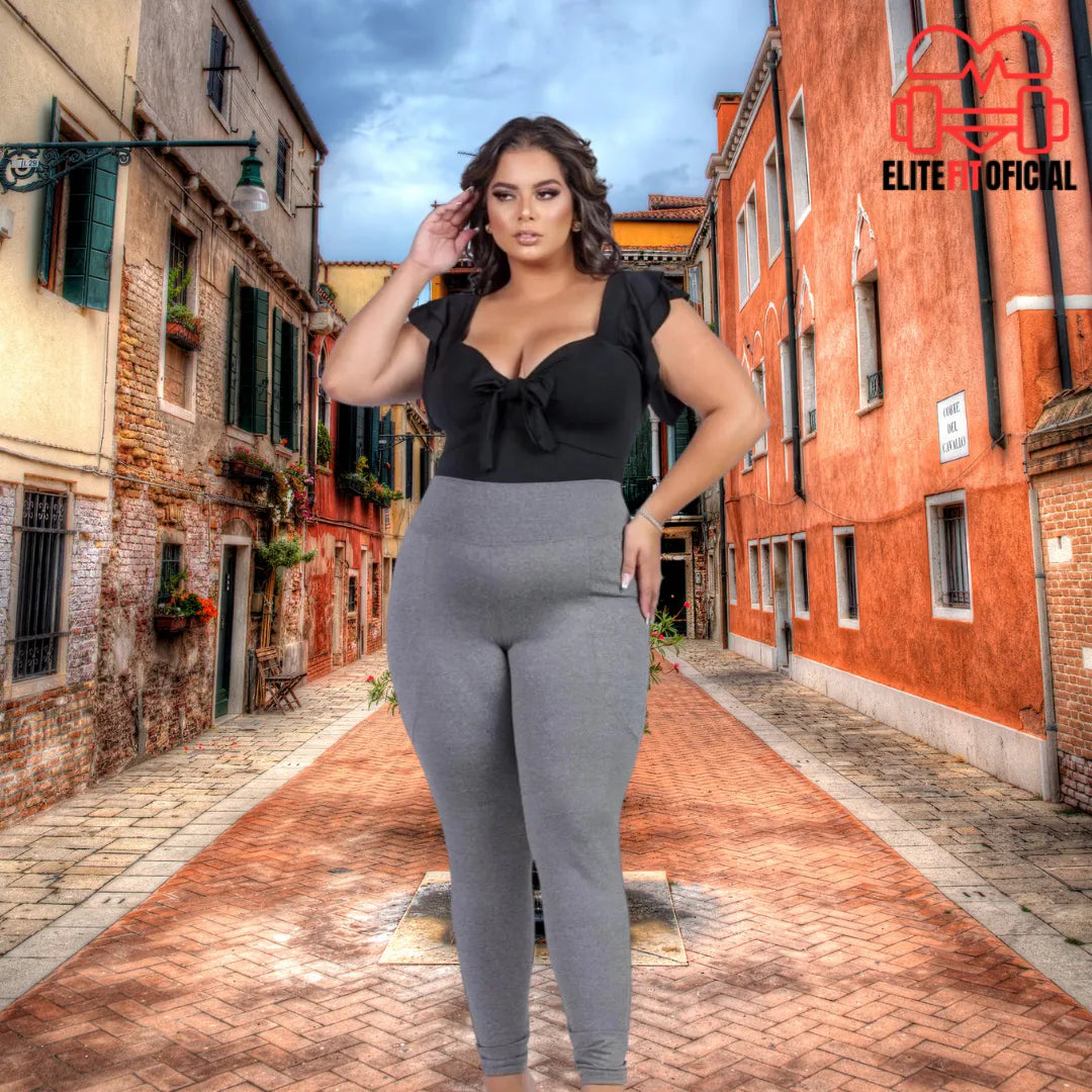 Calça Legging Premium Plus Size Levanta Bumbum Cintura Alta - Elite Fit Oficial