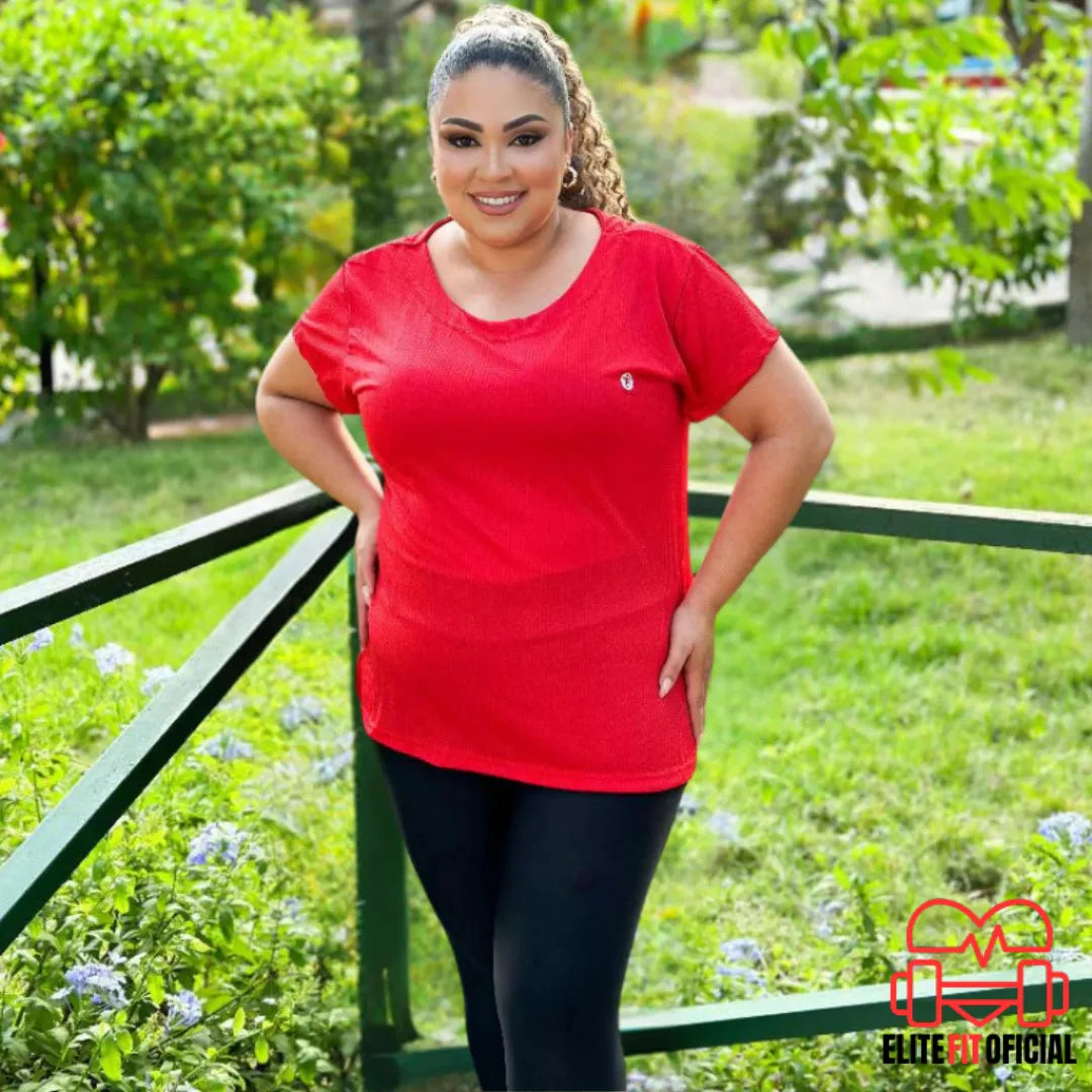 Camiseta Respirável Feminina Plus Size Dri Fit - Elite Fit Oficial