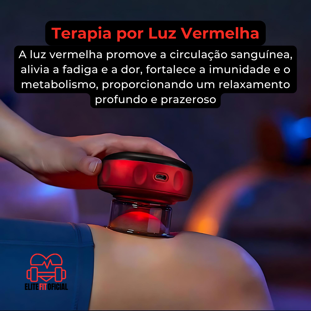 Massageador com Ventosa e Terapia por Luz Vermelha – Elite Fit Oficial