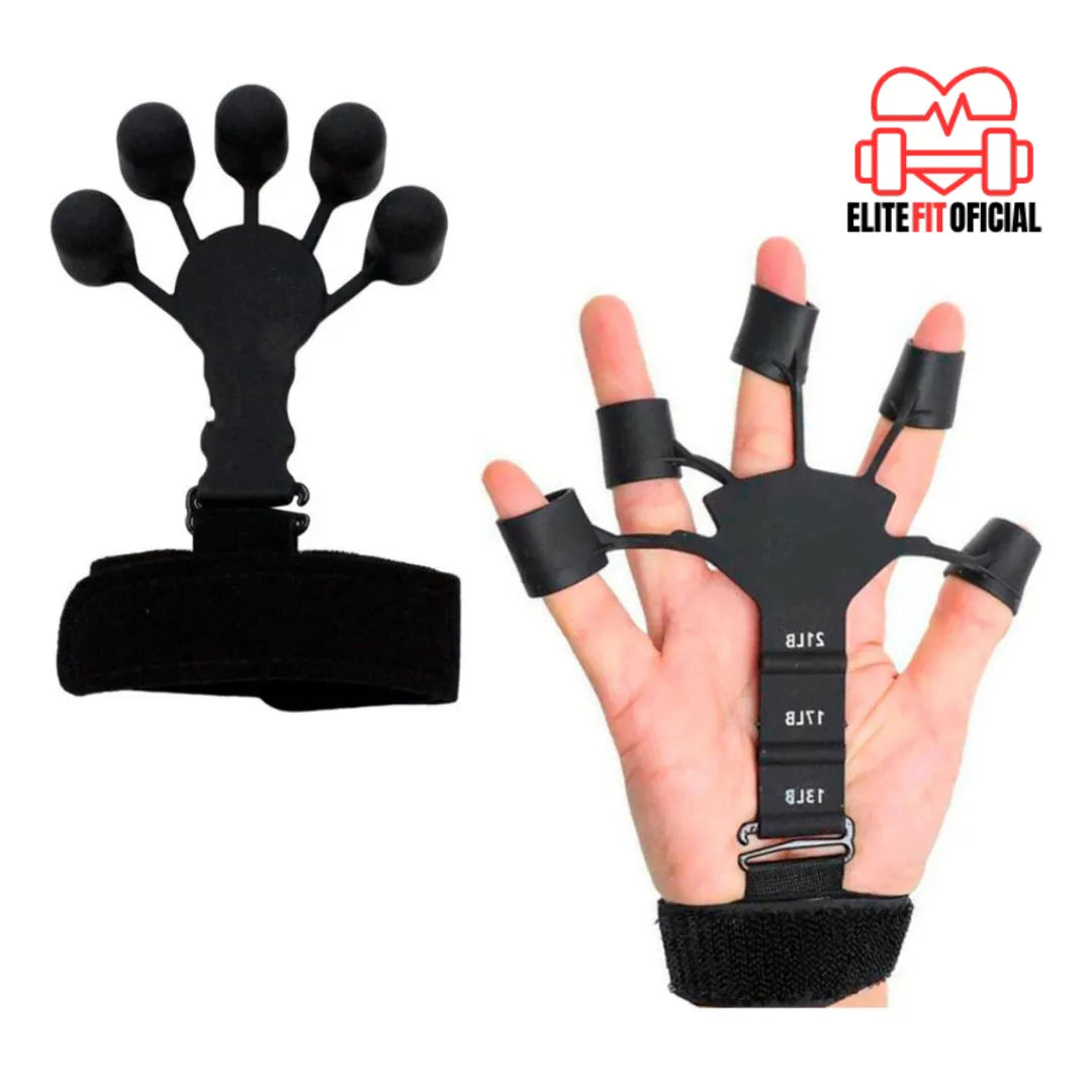 Kit Hand Grip de Dedo + Flexor de Punho Ajustável - Elite Fit Oficial