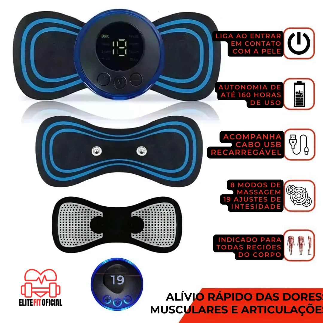 Kit 2 Massageador Elétrico para Relaxamento e Alívio de Dor - Elite Fit Oficial