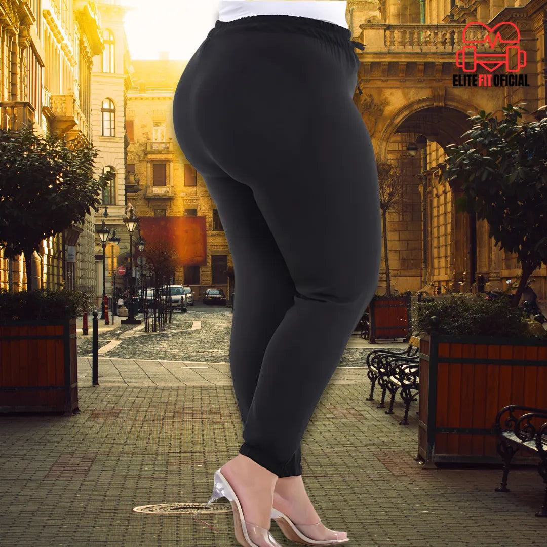 Calça Jogger Plus Size Feminina Cintura Alta – Elite Fit Oficial