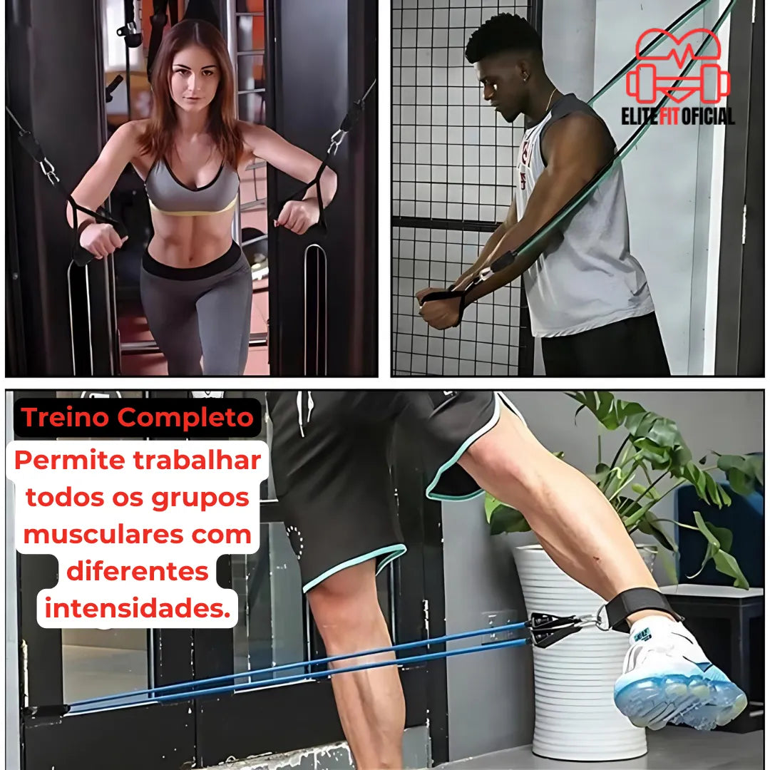 Kit de Faixas de Resistência para Exercícios - Elite Fit Oficial