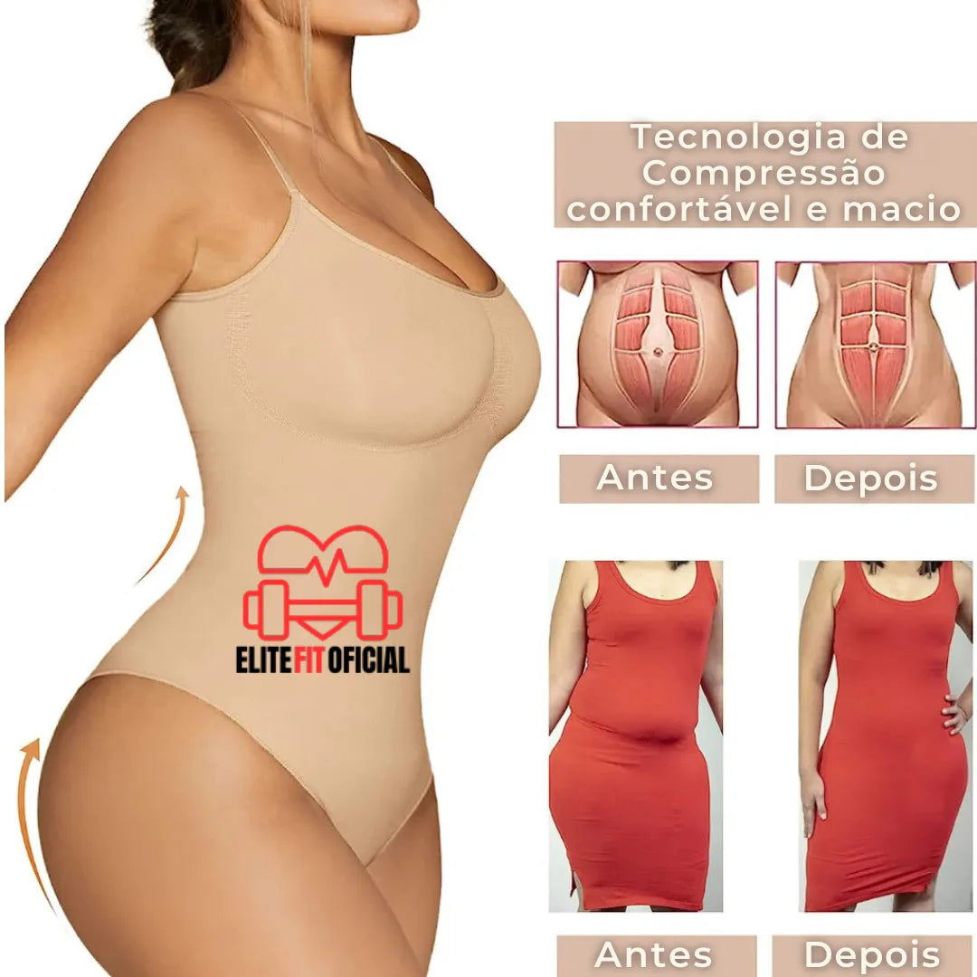 Cinta Body Modelador Fio Dental Sem Costura Plus Size - Elite Fit Oficial