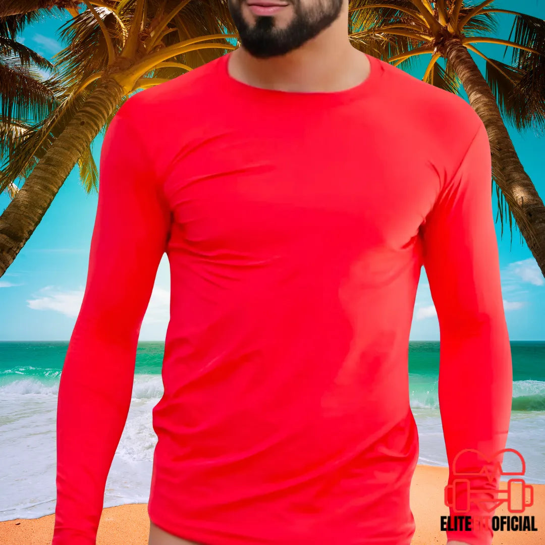 Camisa Masculina Malha Fria Segunda Pele com Proteção Solar  - Elite Fit Oficial