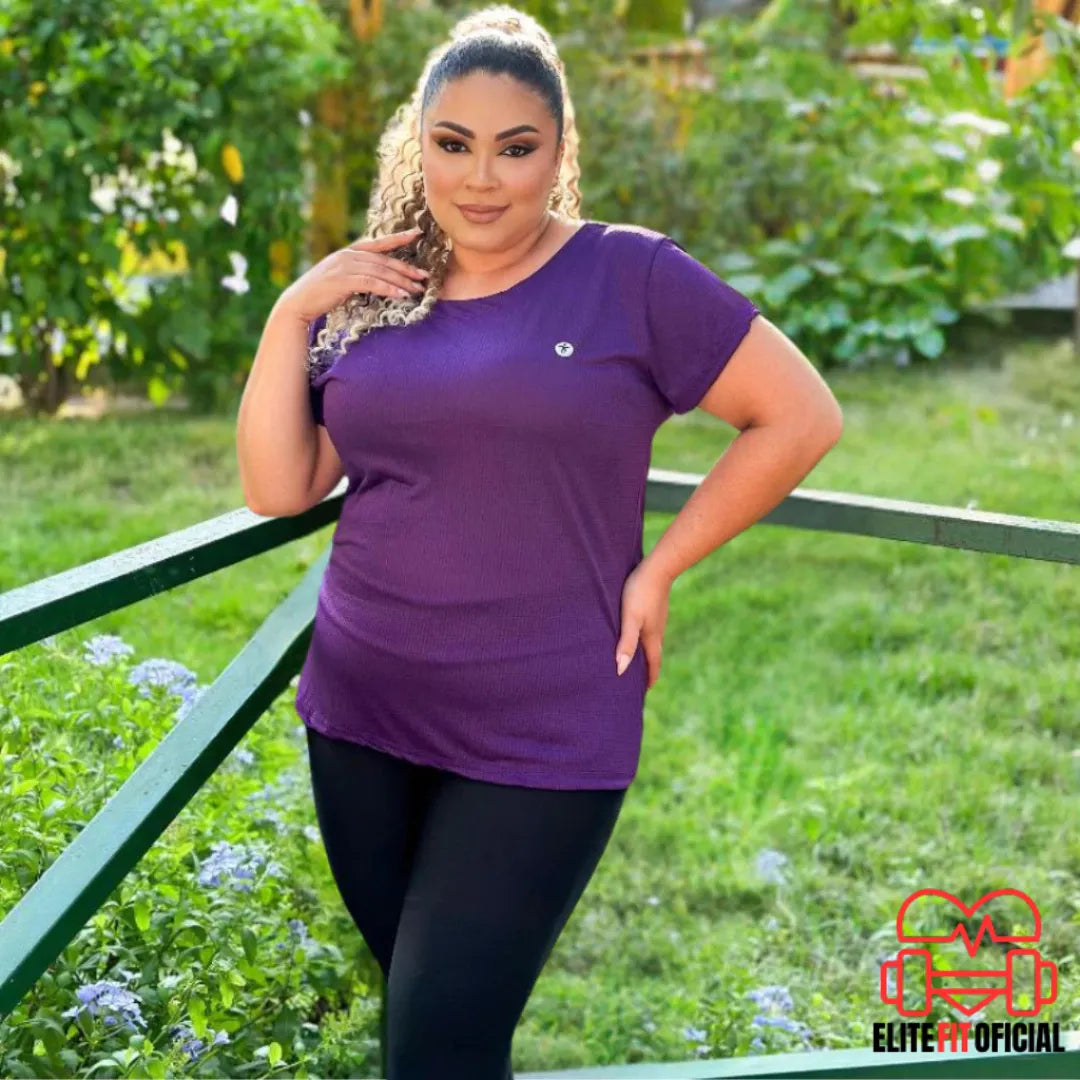 Camiseta Respirável Feminina Plus Size Dri Fit - Elite Fit Oficial