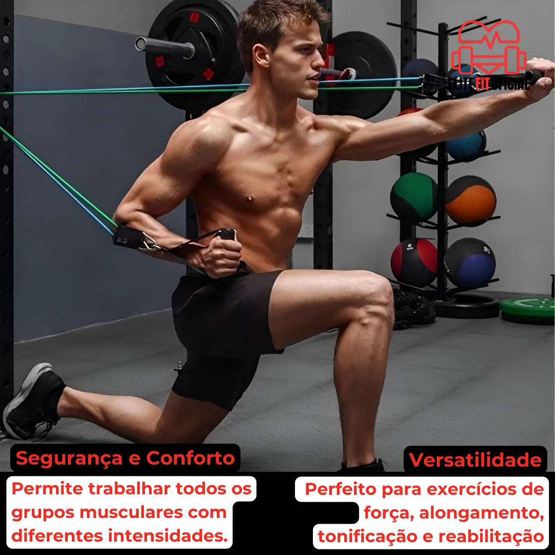 Kit de Faixas de Resistência para Exercícios - Elite Fit Oficial