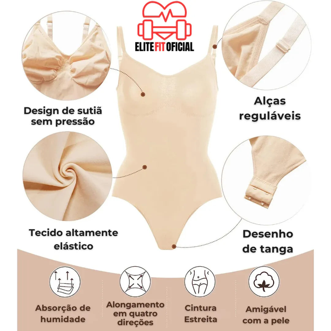 Cinta Body Modelador Fio Dental Sem Costura Plus Size - Elite Fit Oficial