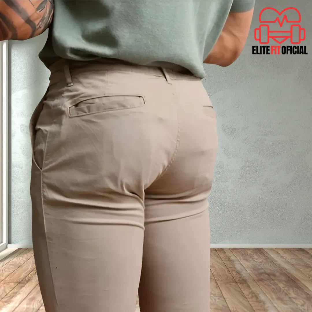 Calça Alfaiataria Premium Sarja Slim com Elastano - Elite Fit Oficial