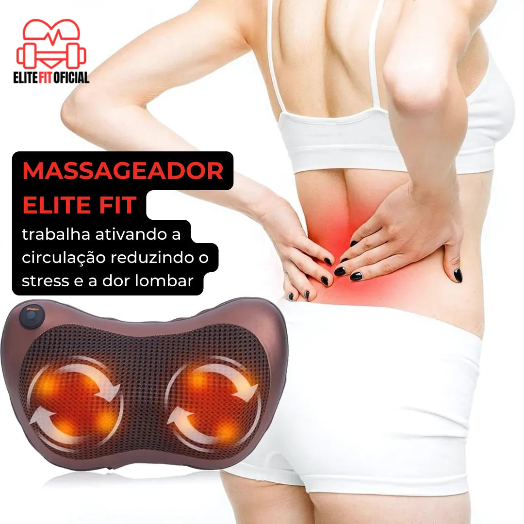 Almofada Massageadora Shiatsu: Alívio para Nuca e Lombar em Casa ou no Carro - Elite Fit Oficial