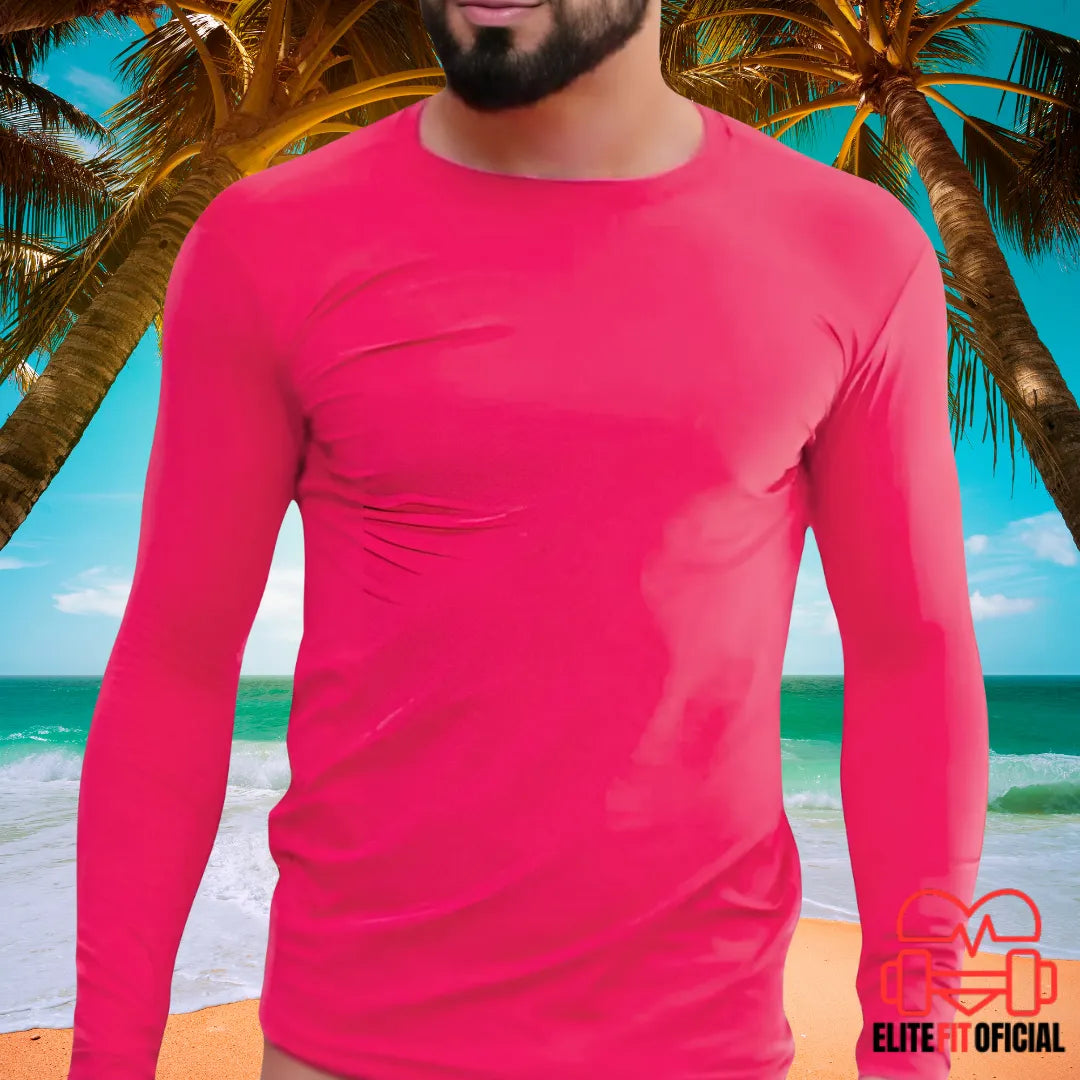 Camisa Masculina Malha Fria Segunda Pele com Proteção Solar  - Elite Fit Oficial