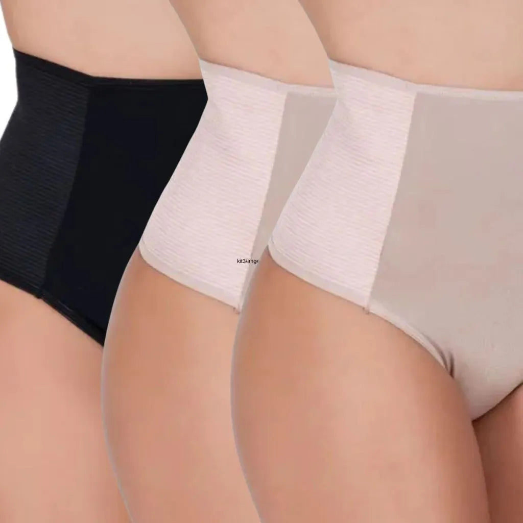 Kit 3 Calcinhas Segura Barriga Panty Shaper - Elite Fit Oficial