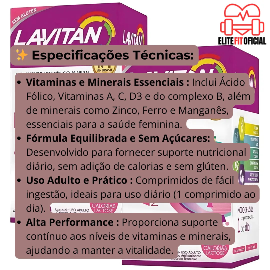 Compre 1 Leve 2 Lavitan AZ Mulher - Elite Fit Oficial